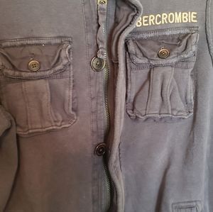 Abercrombie cotton bomber jacket.  Navy blue.  Size:Large